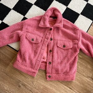 Cozy Pink Sherpa Jacket